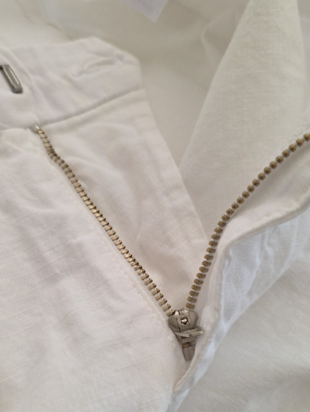 NWOT $298 FRANK & EILEEN KINSALE ITALIAN LINEN CROPPED WHITE PANTS SZ 2 10 - Picture 5 of 9